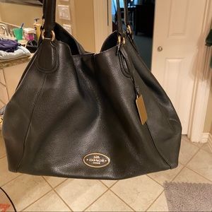 black tote coach purse